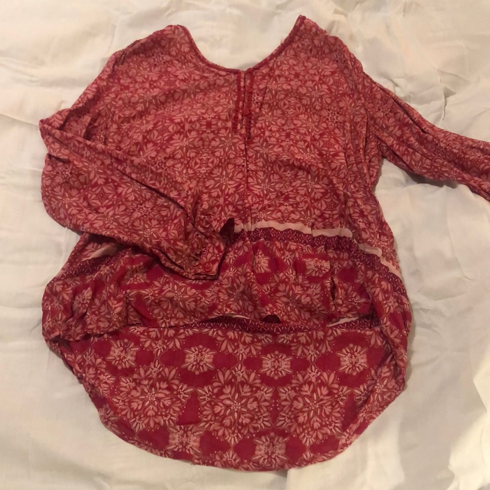 Fuchsia Hi-Lo Boho Top